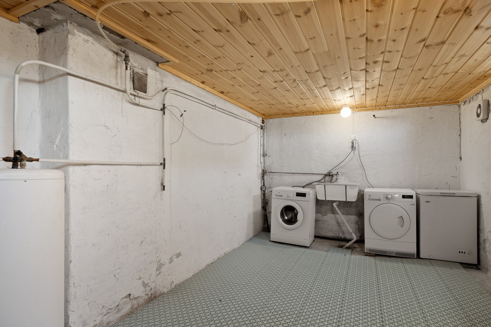 Vaskerommet ligger i underetasjen. Galleribilde