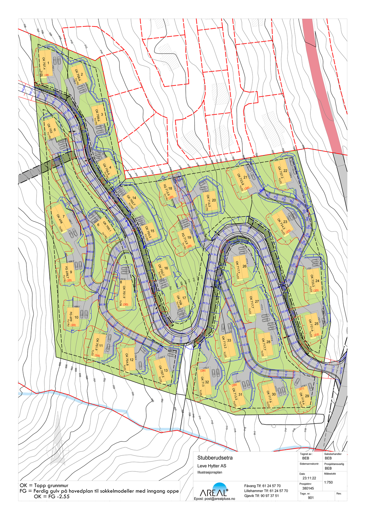Situasjonsplan Stubberudsætra. Se også vedlagte PDF. Galleribilde