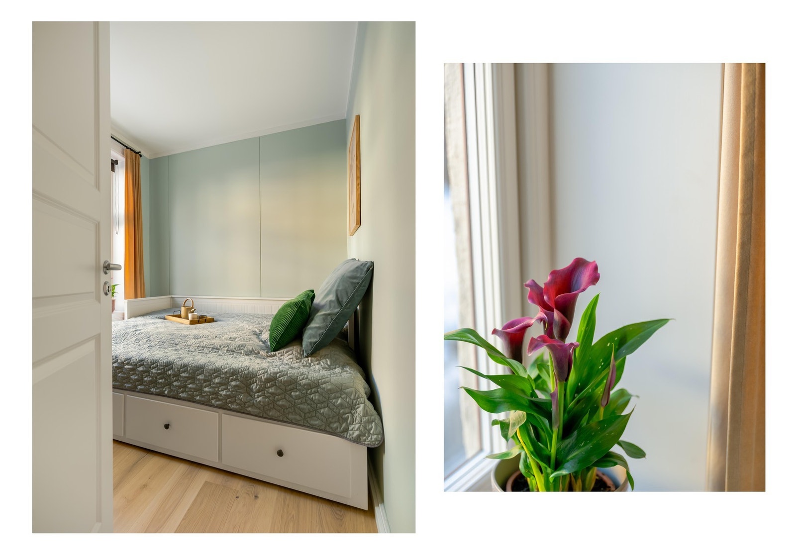 La oss ta en titt på leilighetens andre soverom - altså hovedsoverommet. Galleribilde