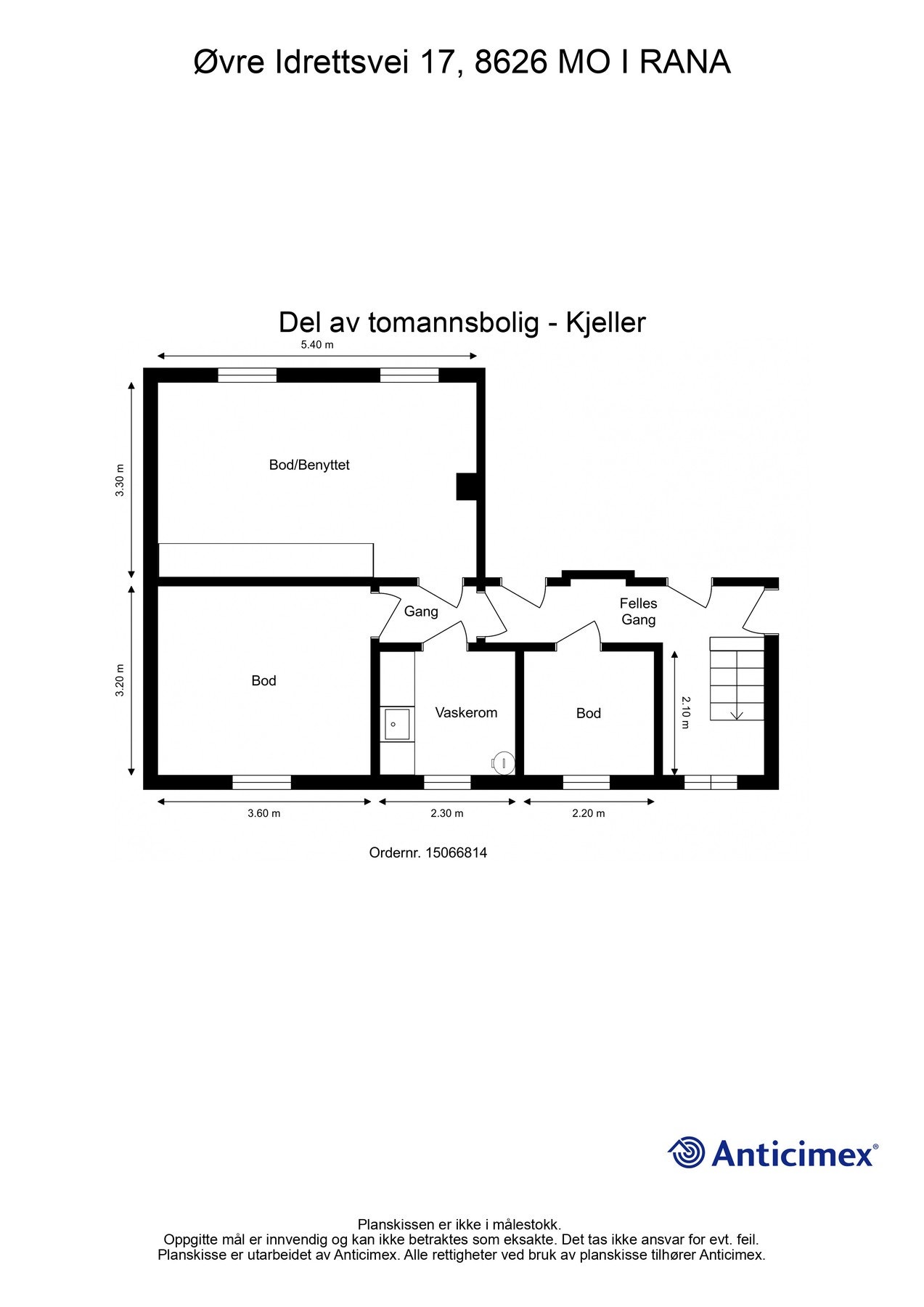 Plantegning kjelleretasjen Galleribilde