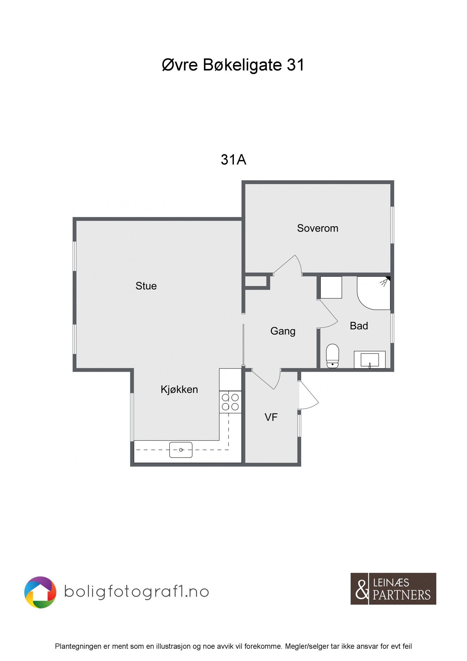 Plantegning 31A (1. etasje mot øst). Galleribilde