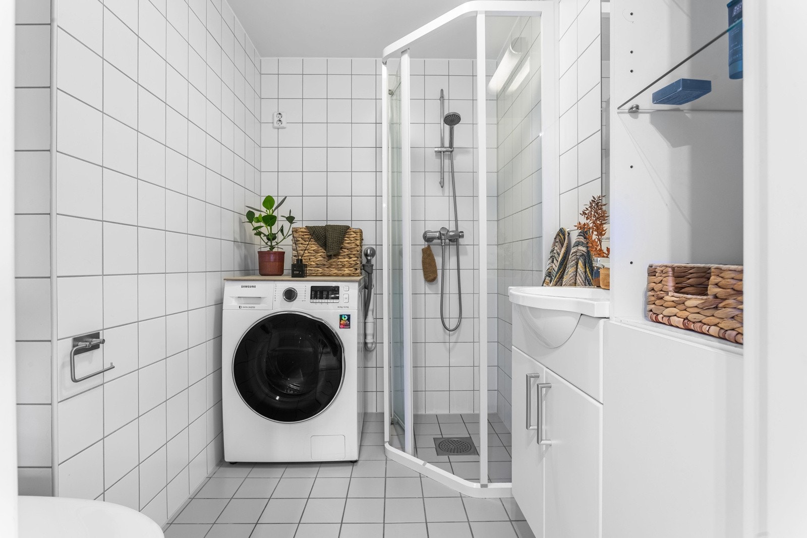 Her er det opplegg for vaskemaskin. Galleribilde