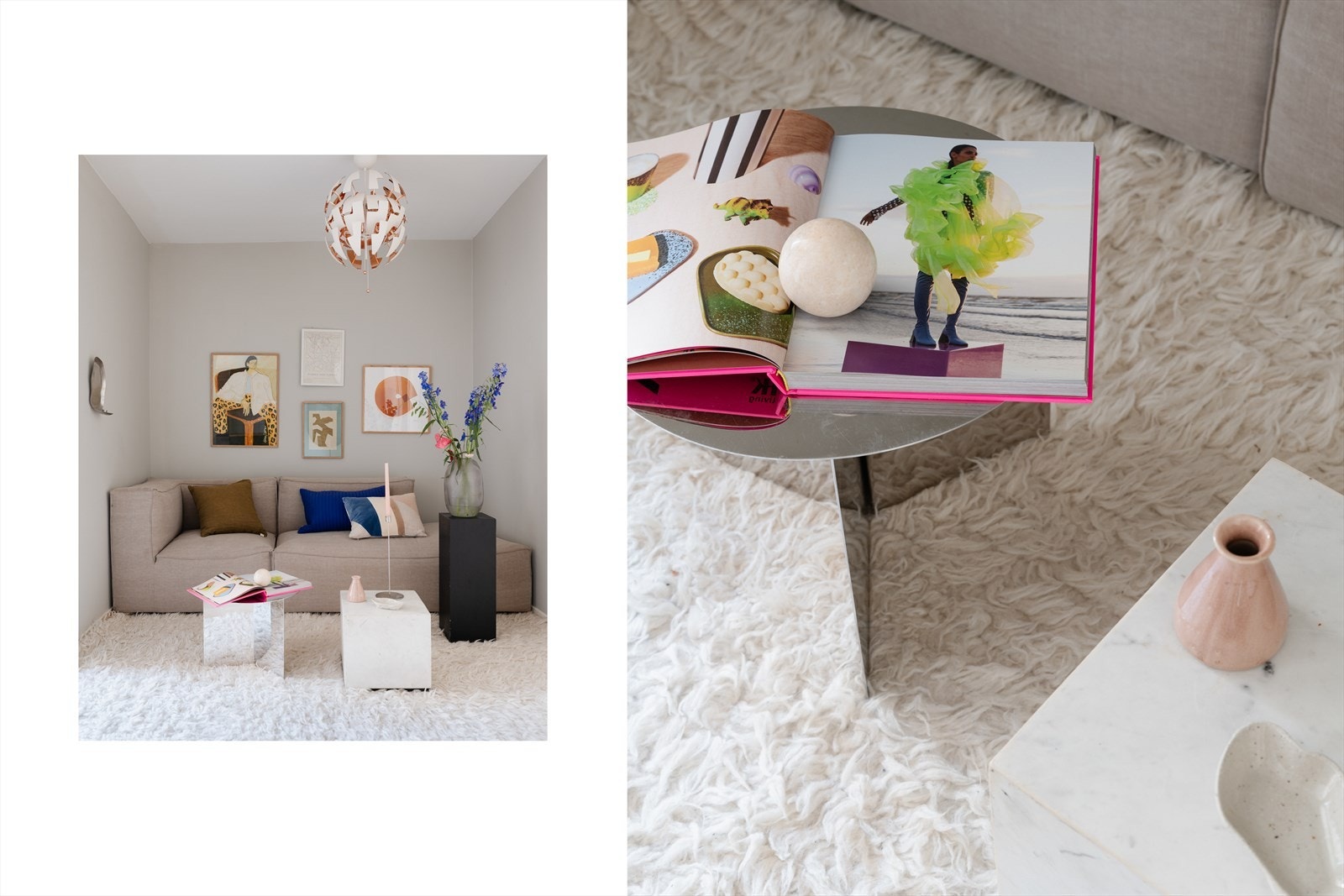 Boligen oppleves lys og innbydende, med en svært god og arealeffektiv planløsning. Overflatene er malt i en moderne fargepalett og 1-stavs parkett er gjennomgående i boligen. Galleribilde