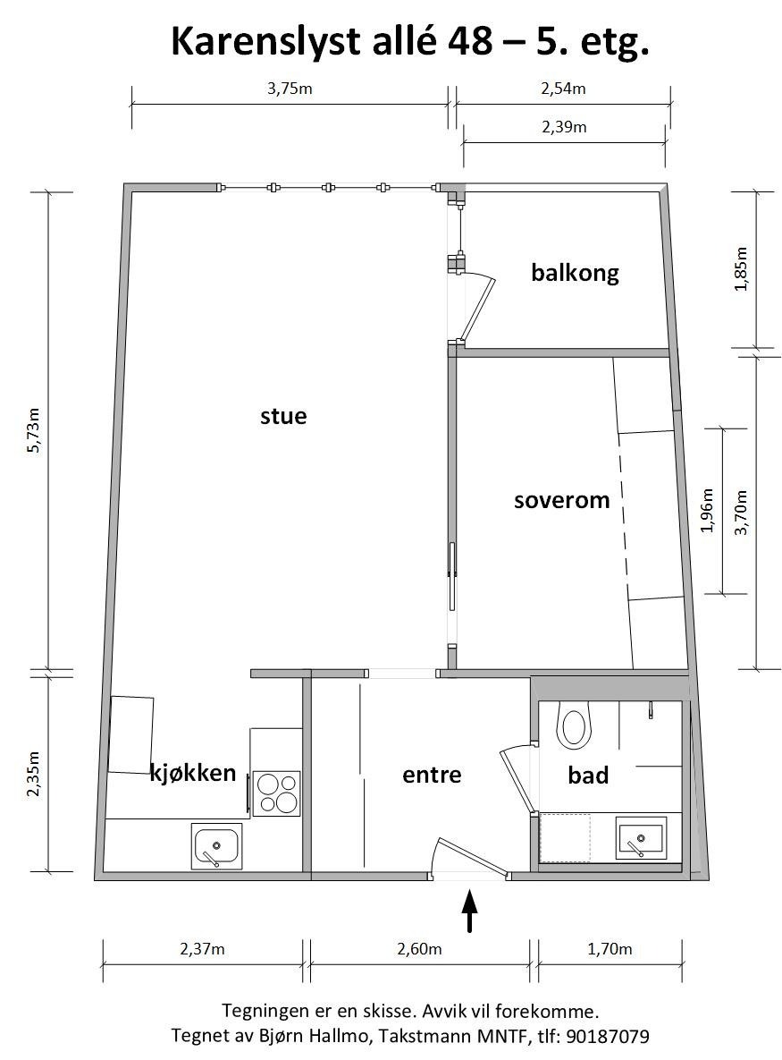 Karenslyst alle 48 - Tegning. Galleribilde