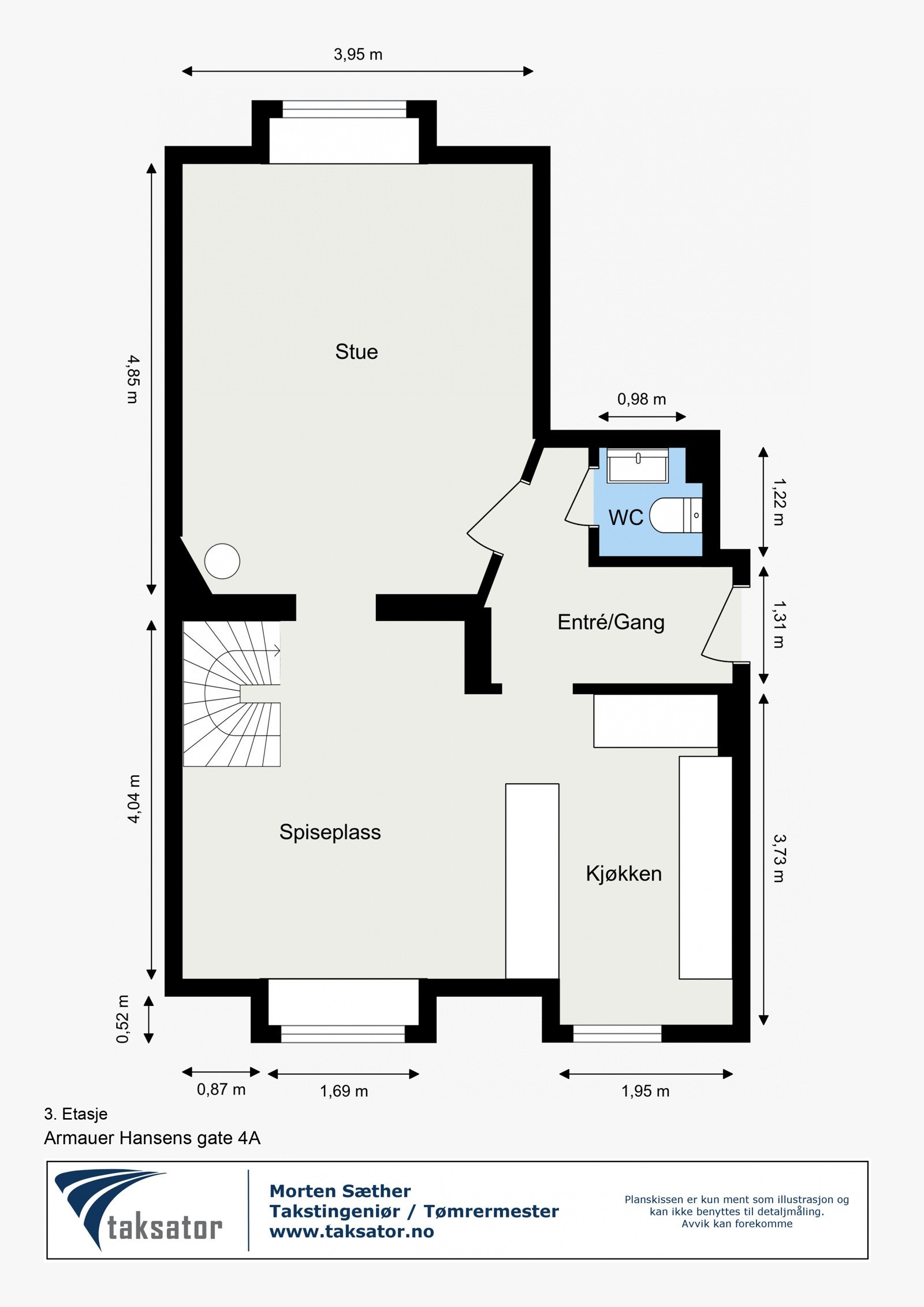Plantegning 3. etasje. Galleribilde