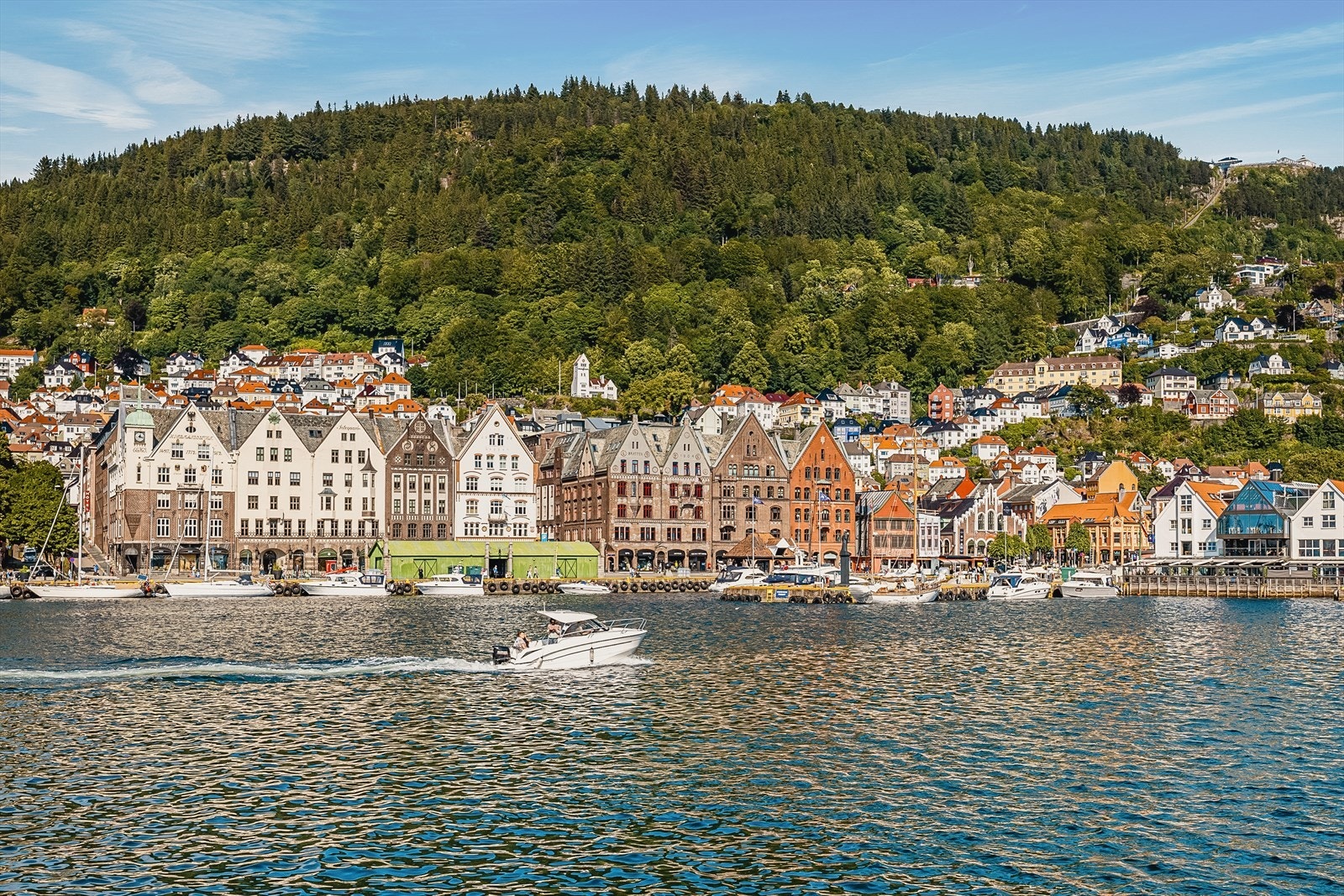 - Bryggen i Bergen, kjent for sin unike rekke av fargerike mur- og trehus - Galleribilde