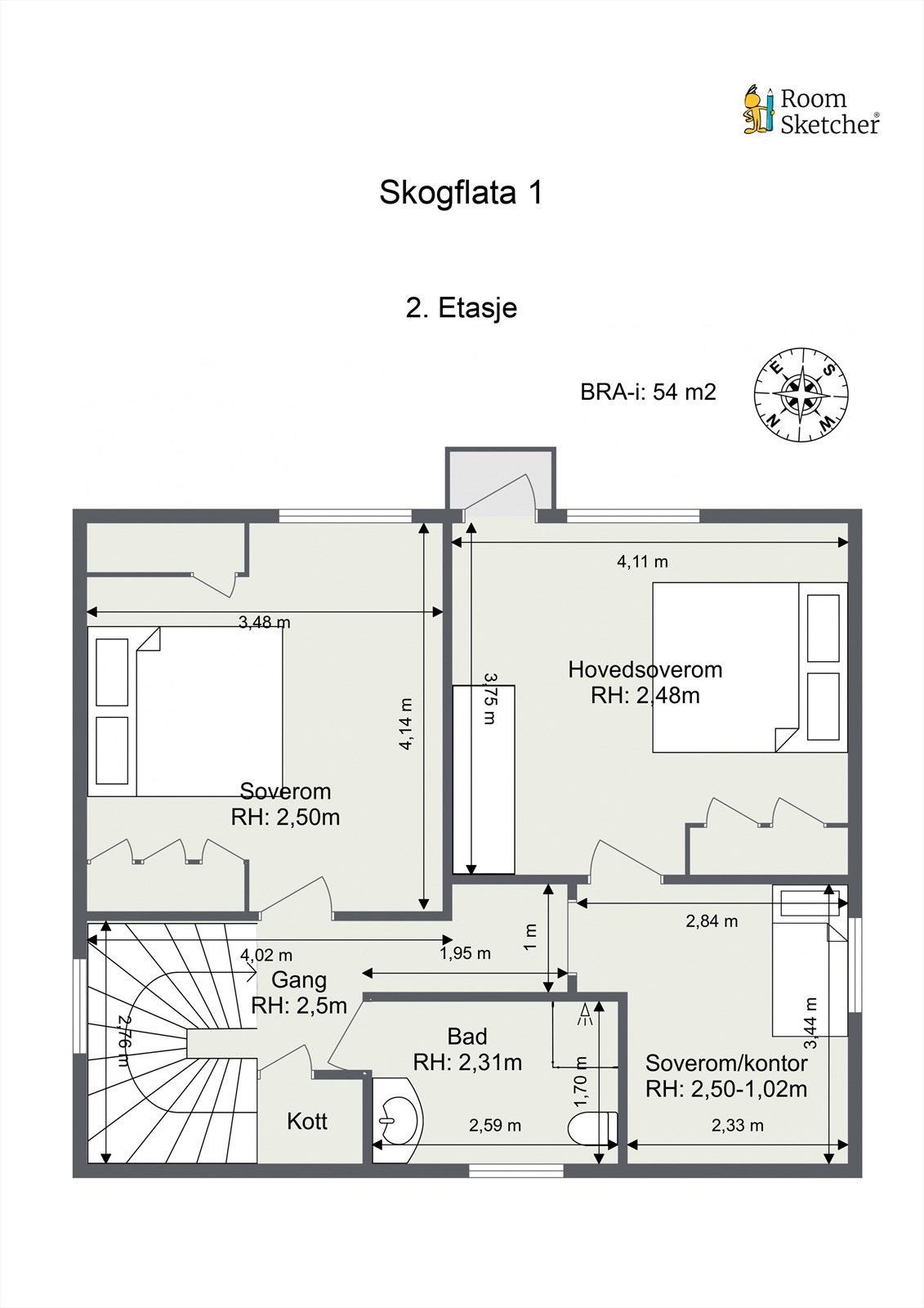 Plantegning: 2. etasje. Galleribilde