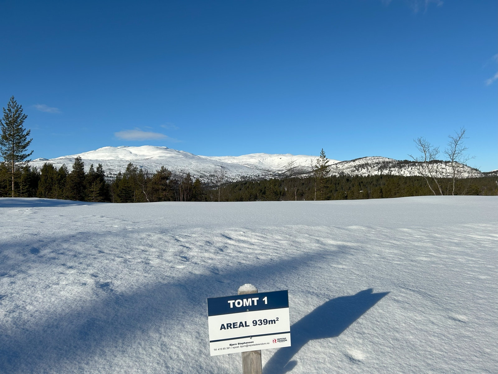 Tomt 1 - vinterbilde Galleribilde