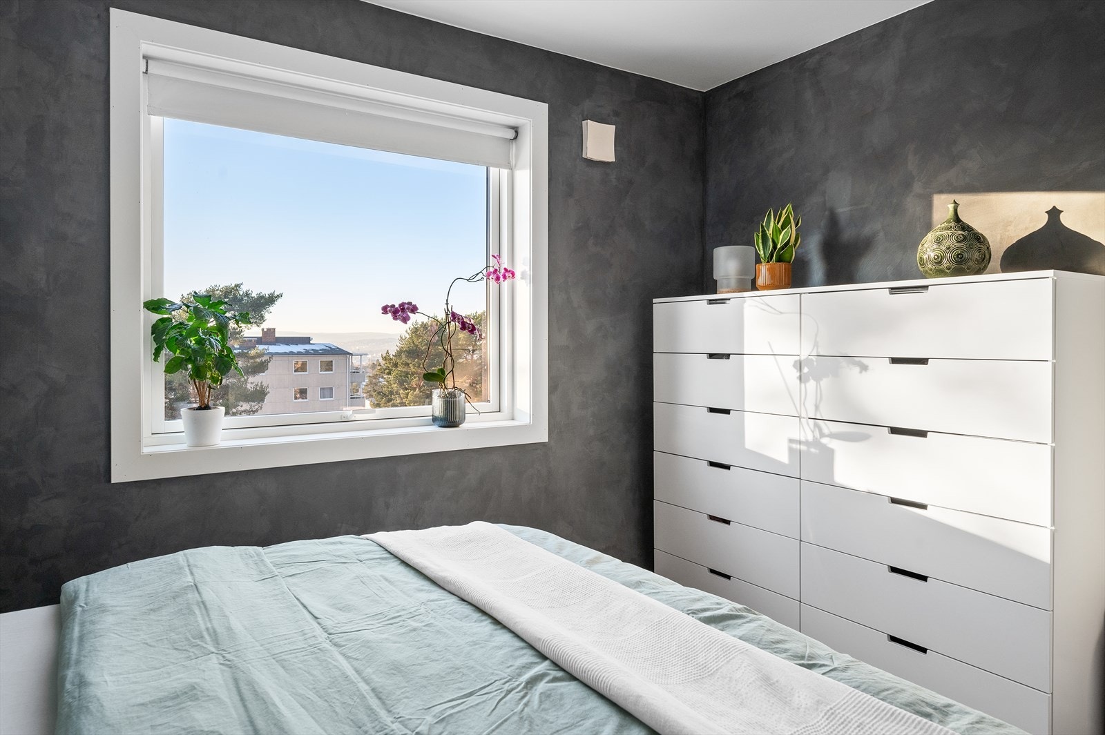 Fra dette rommet er det hyggelig vestvendt utsikt. Galleribilde