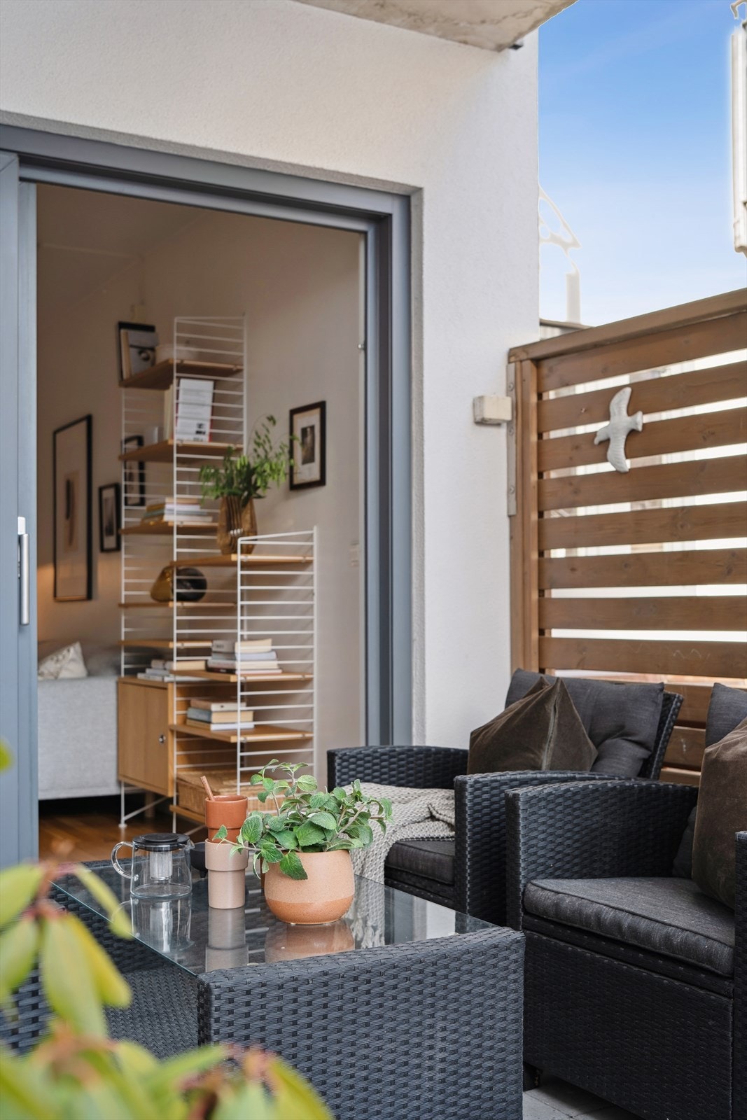 Markterrassen er også utstyrt med levegg. Galleribilde