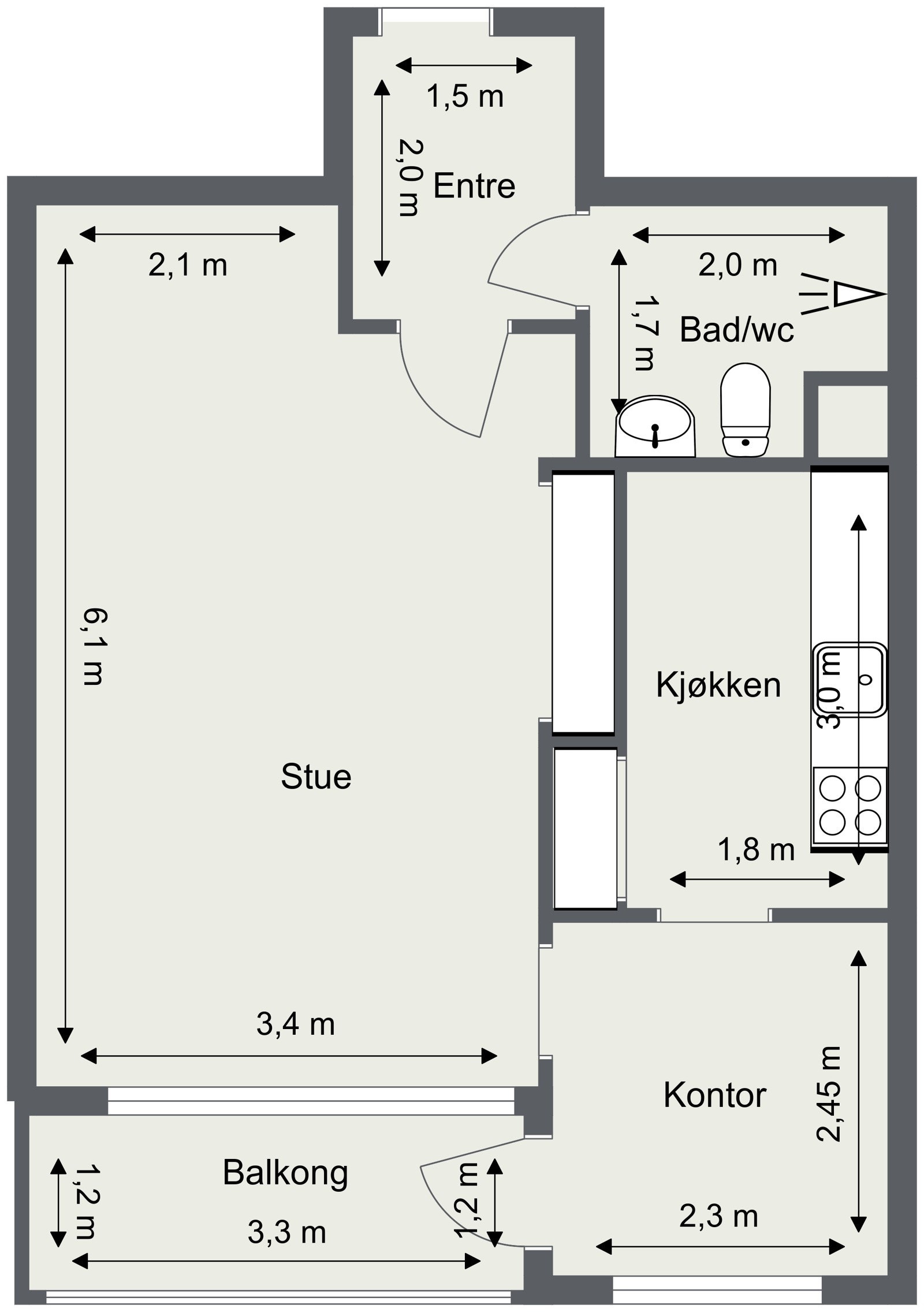 Plantegning Galleribilde
