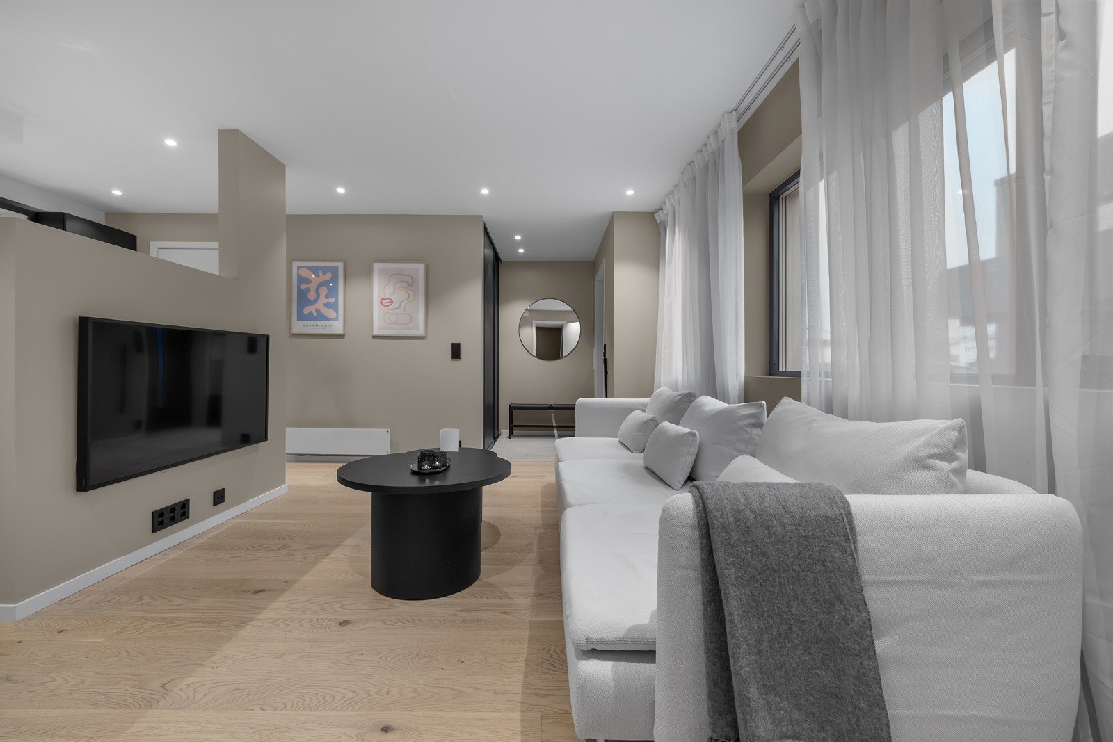 Boligen har en meget koselig stue. Galleribilde