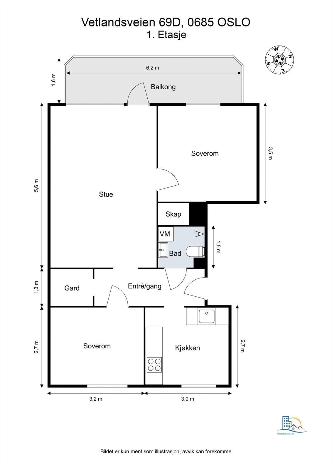 Plantegning til orientering. Galleribilde