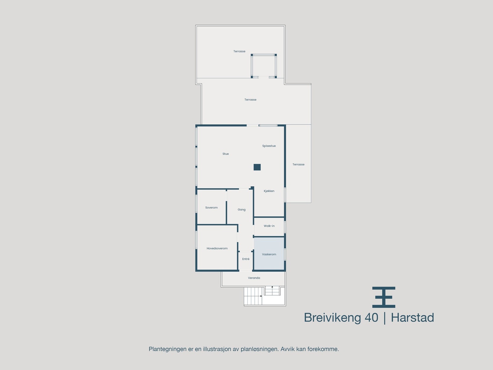 Plantegning 1. etasje Galleribilde