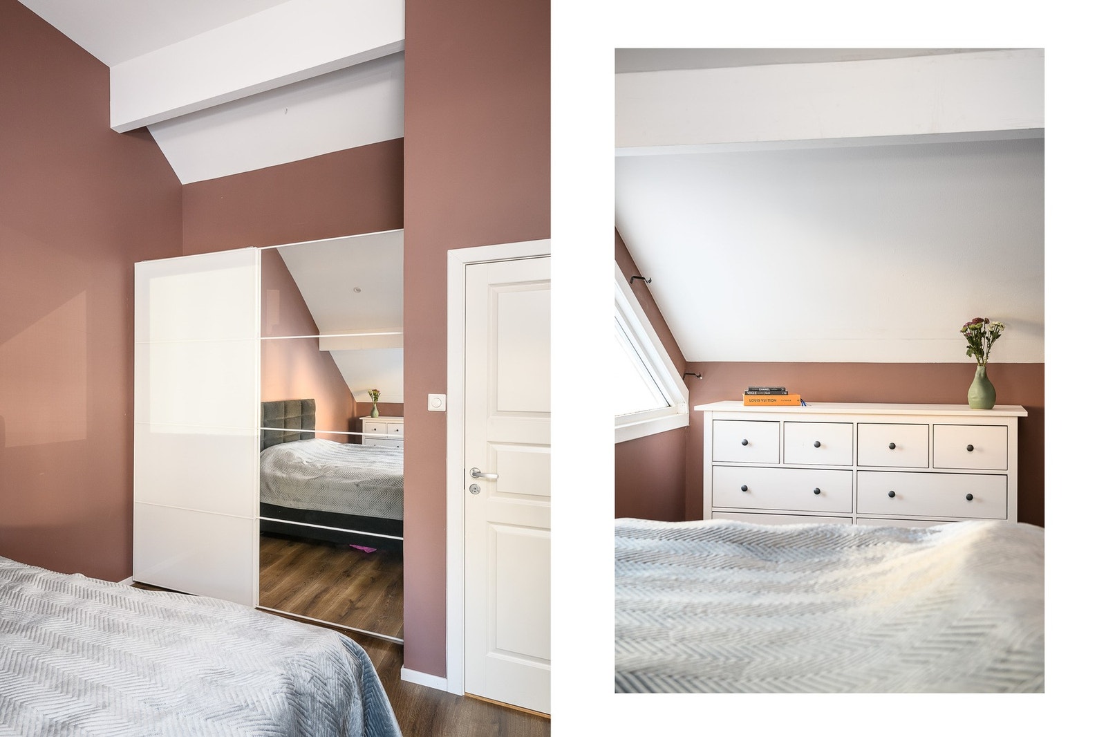 Hovedsoverommet er innredet med skyvedørsgarderobe og har nisje med plass til kommode. Galleribilde