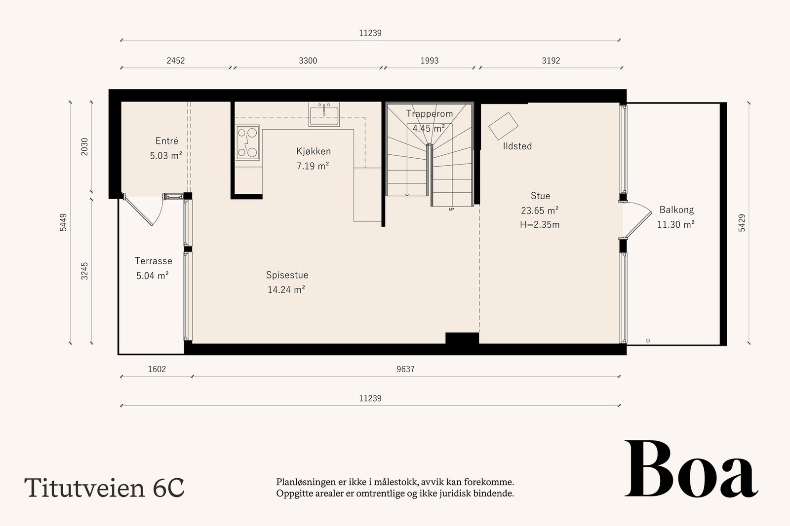 1. etasje: Entré, trappegang, kjøkken, spisestue, stue Galleribilde