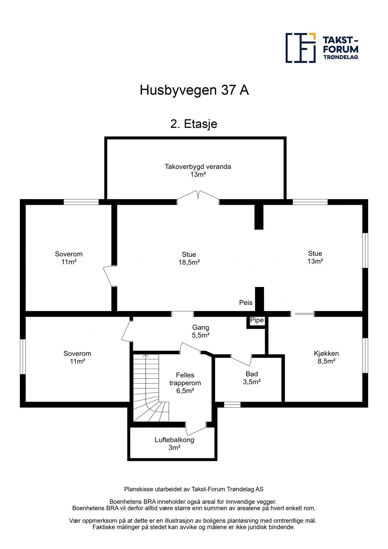 Plantegning - 2. etasje. Galleribilde