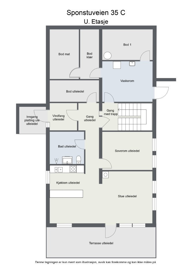 Plantegning underetasje Galleribilde