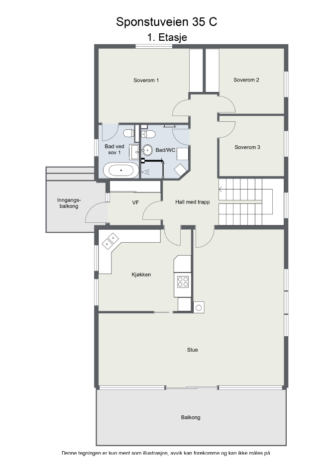 Plantegning - 1.etasje Galleribilde