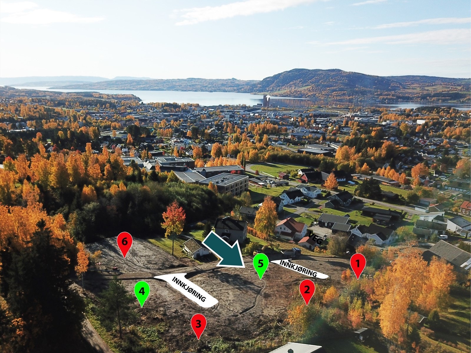 Børkelivegen - Byggeklar tomt med fritt valg av husleverandør i attraktiv område. Galleribilde