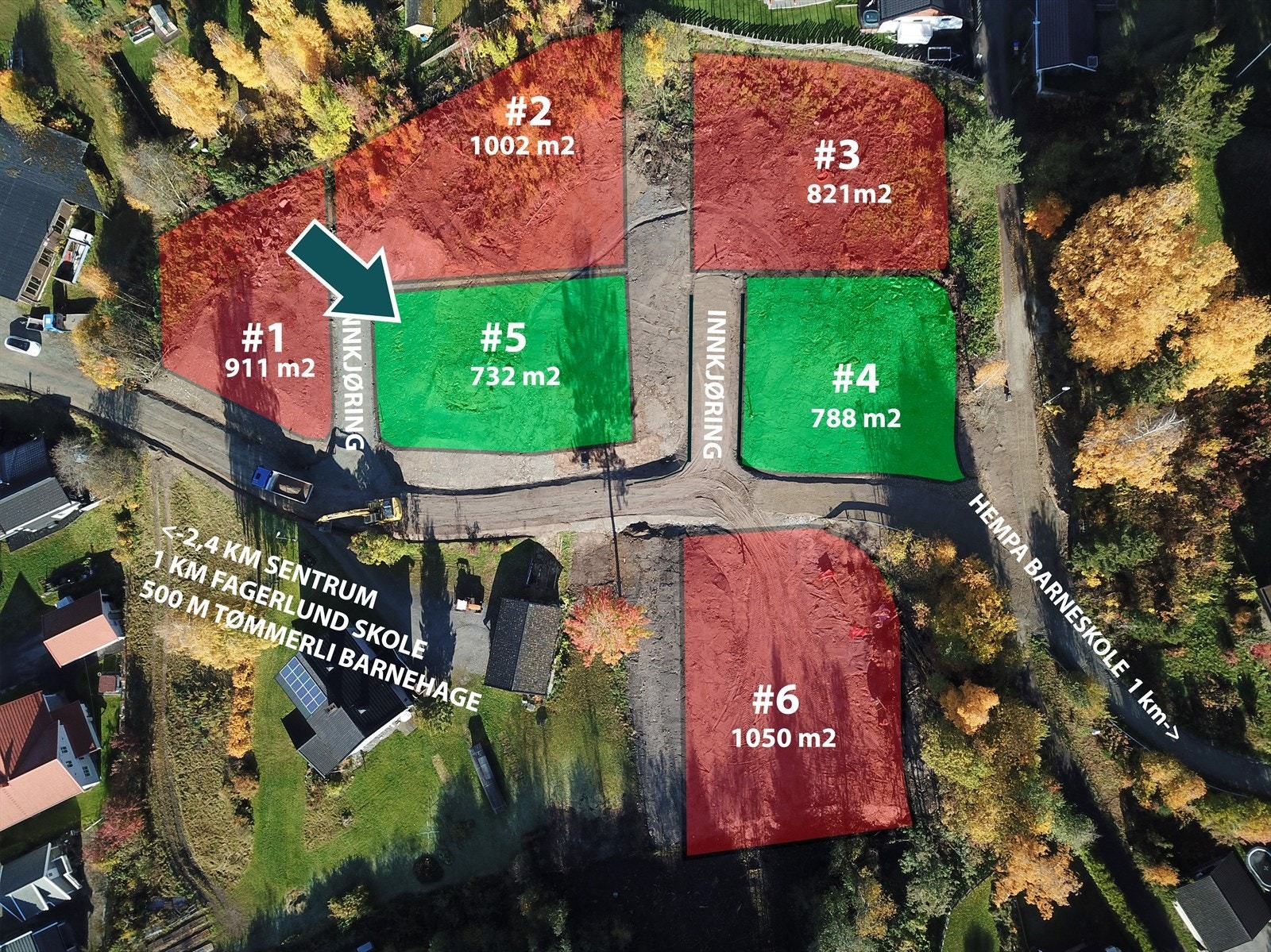 Tomteinndeling. Galleribilde