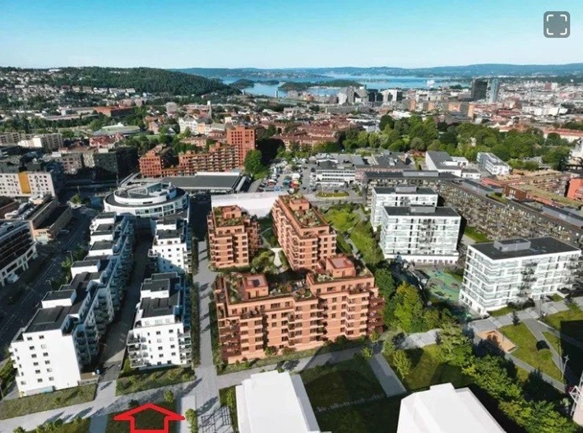 Illustrasjonsbilder av hvordan nabolaget vil bli seende ut når ensjøparken blir ferdigstilt Galleribilde