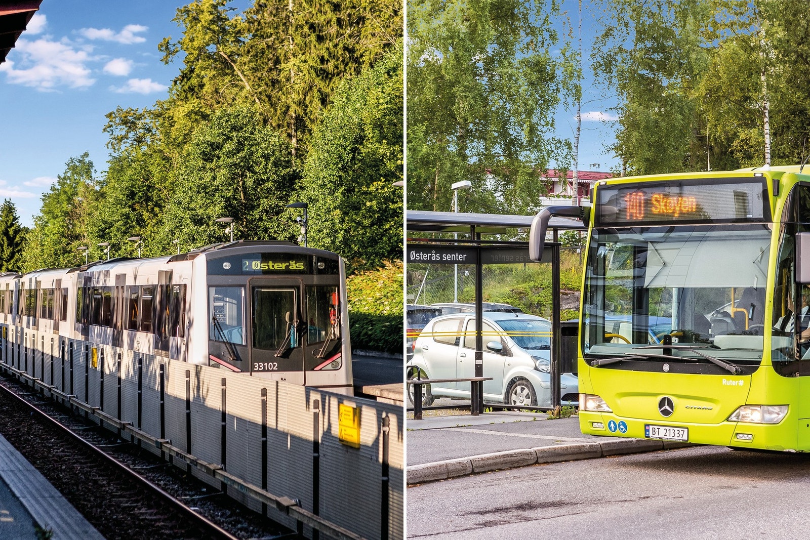 Det er kort vei til buss og T-bane, med hyppige avganger Galleribilde