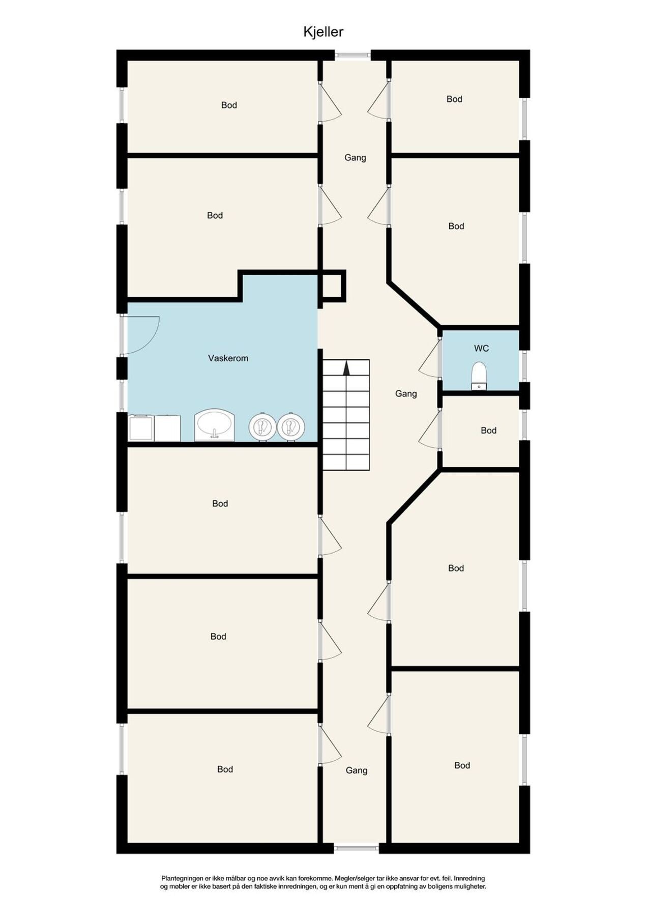 - Plantegning kjeller (ikke målbart) - Galleribilde