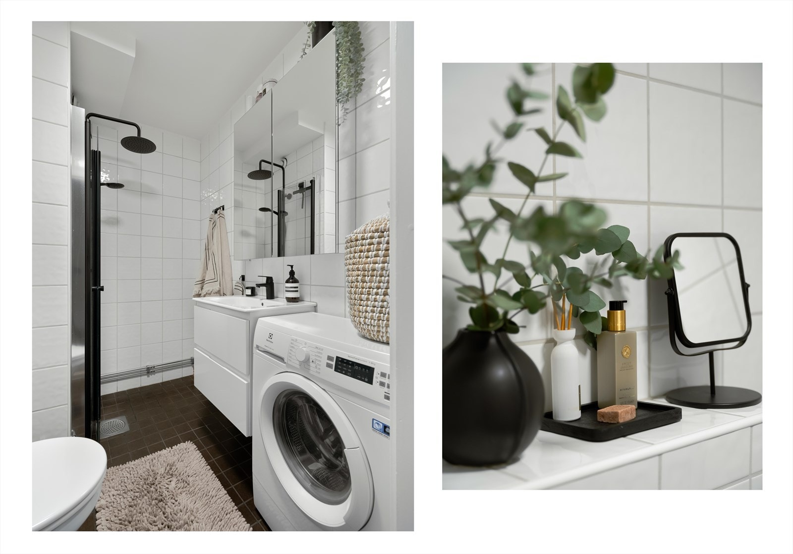 Det er opplegg for vaskemaskin. Det er også gulvvarme for ekstra komfort i hverdagen. Galleribilde