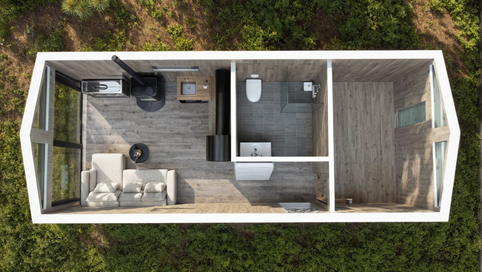 Hytta leveres i to størrelse. Se vedlagt plan tegning. Galleribilde