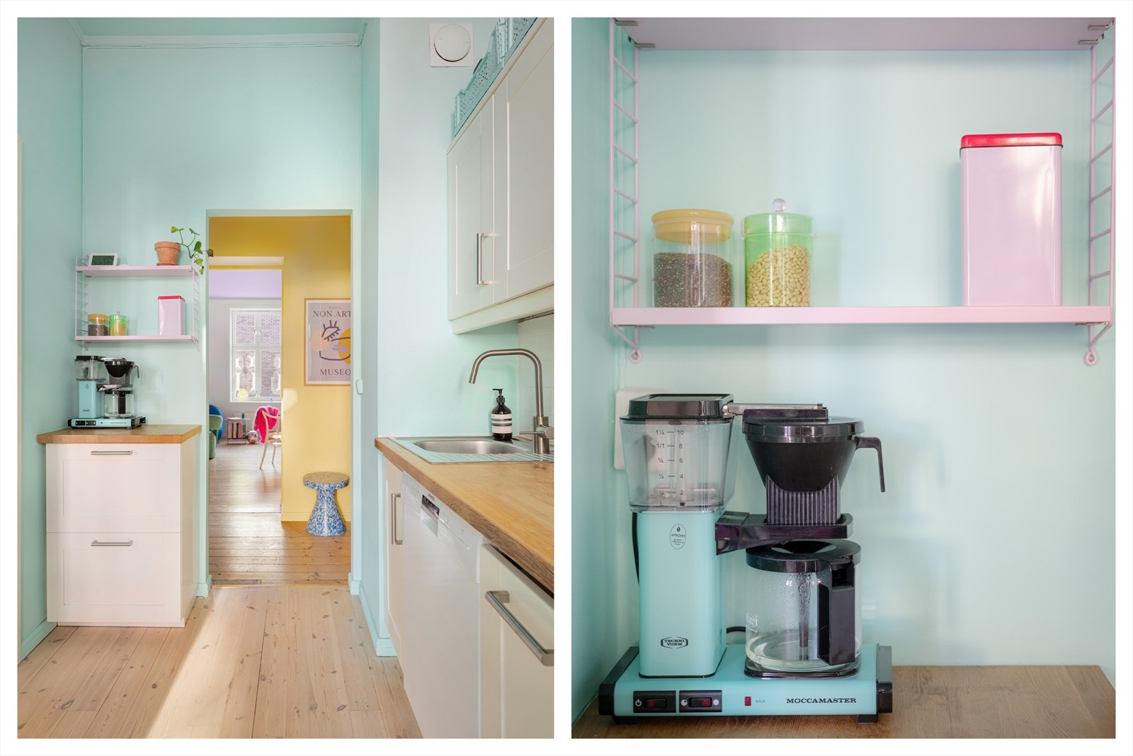 I tillegg til innredningen er det montert et ekstra benkeskap i enden av rommet. En perfekt sted å etablere en kaffestasjon! Galleribilde