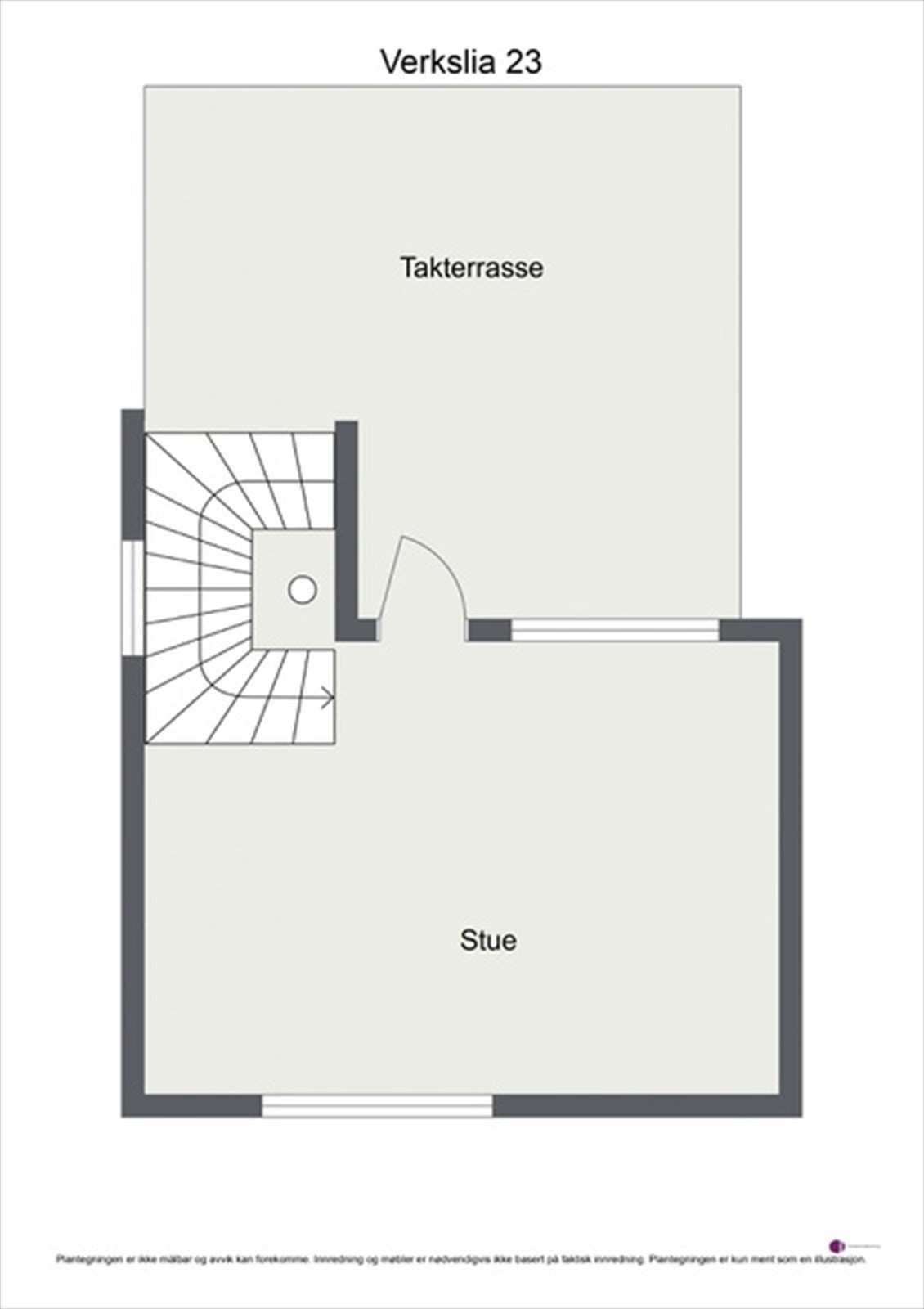 Veiledende skisse av tredje etasje. Galleribilde