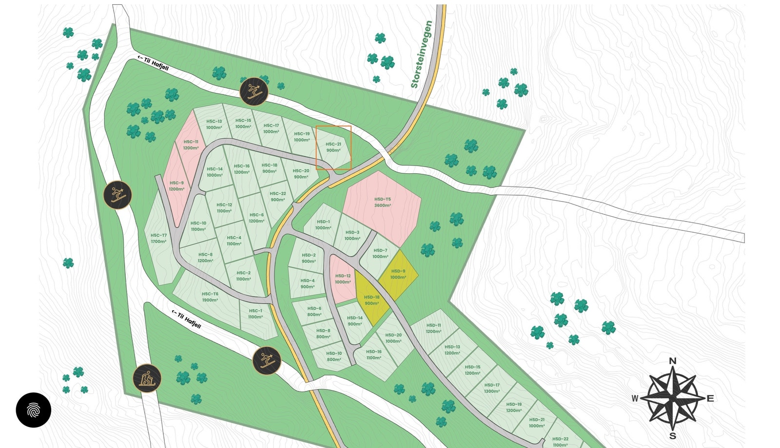 Tomteoversikt. Galleribilde