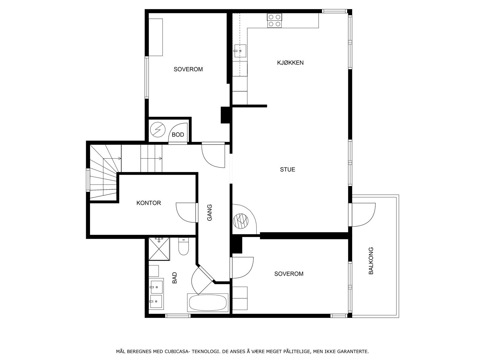 Plantegning 2. etasje Galleribilde