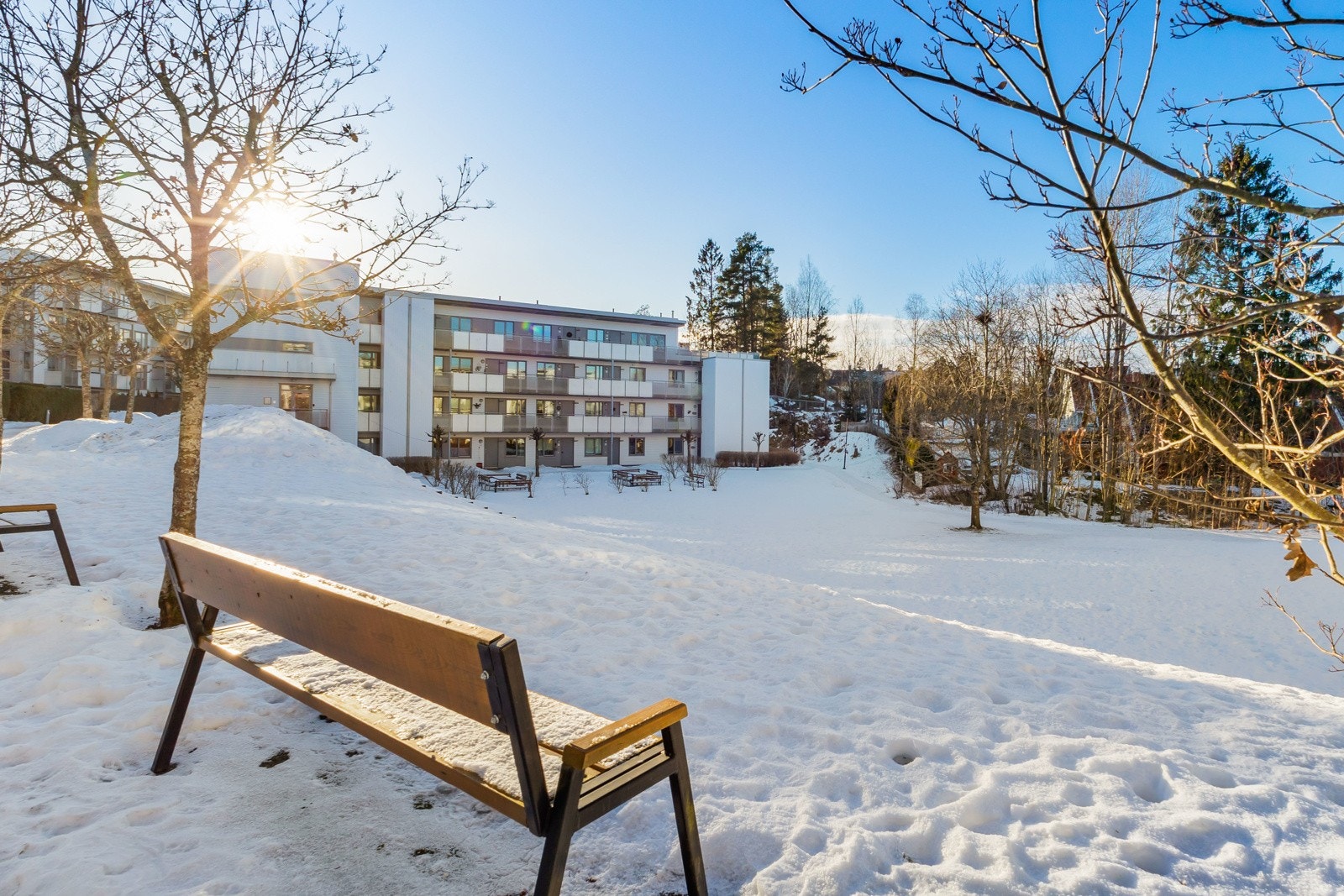 Boligen vender mot rolig grøntområde Galleribilde