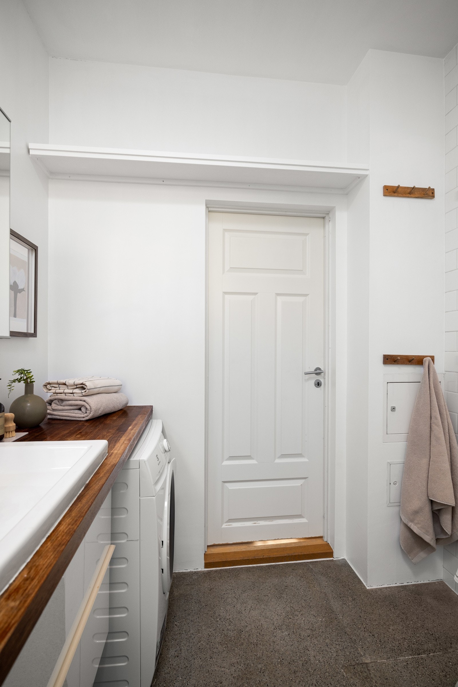 Opplegg til vaskemaskin på bad Galleribilde