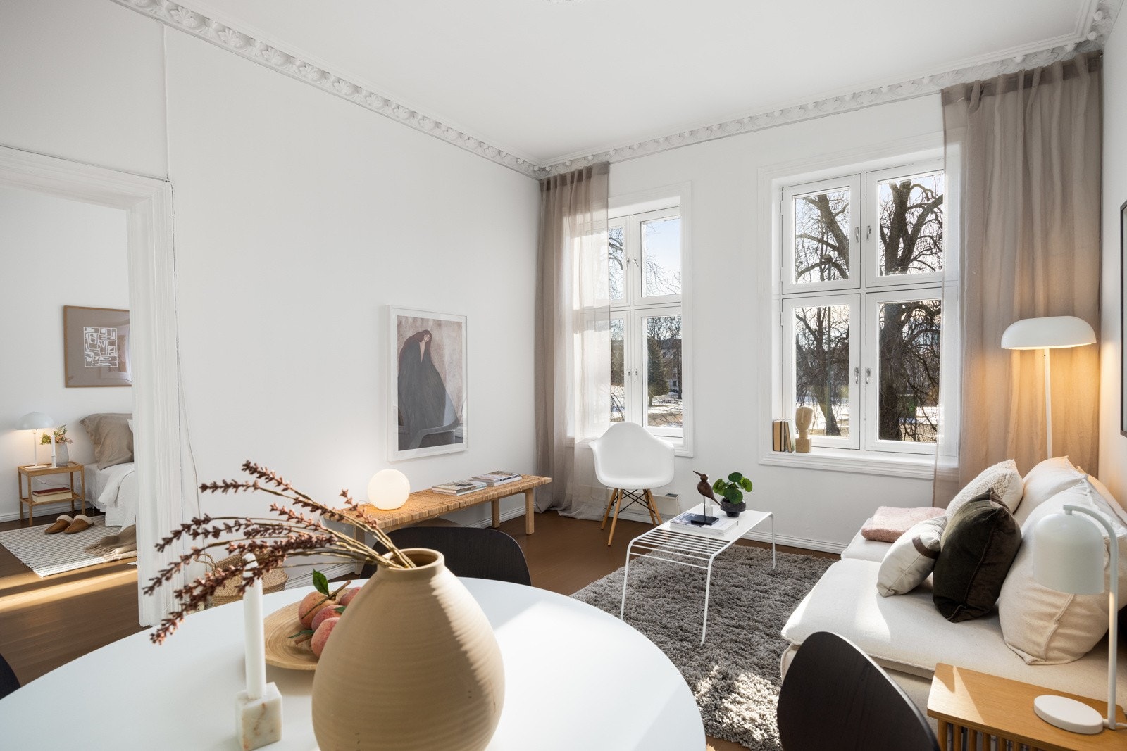 Gode lysforhold og flott utsikt mot parken Galleribilde