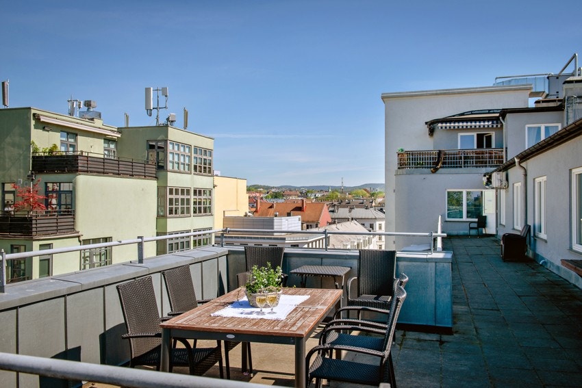 Solrik felles takterrasse Galleribilde