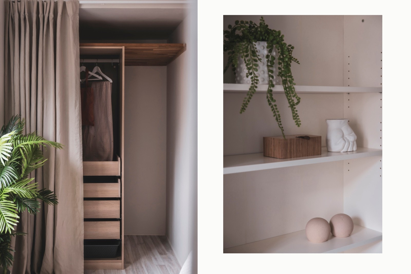 Det er også rikelig med oppbevaring i innfelt skapnisje Galleribilde