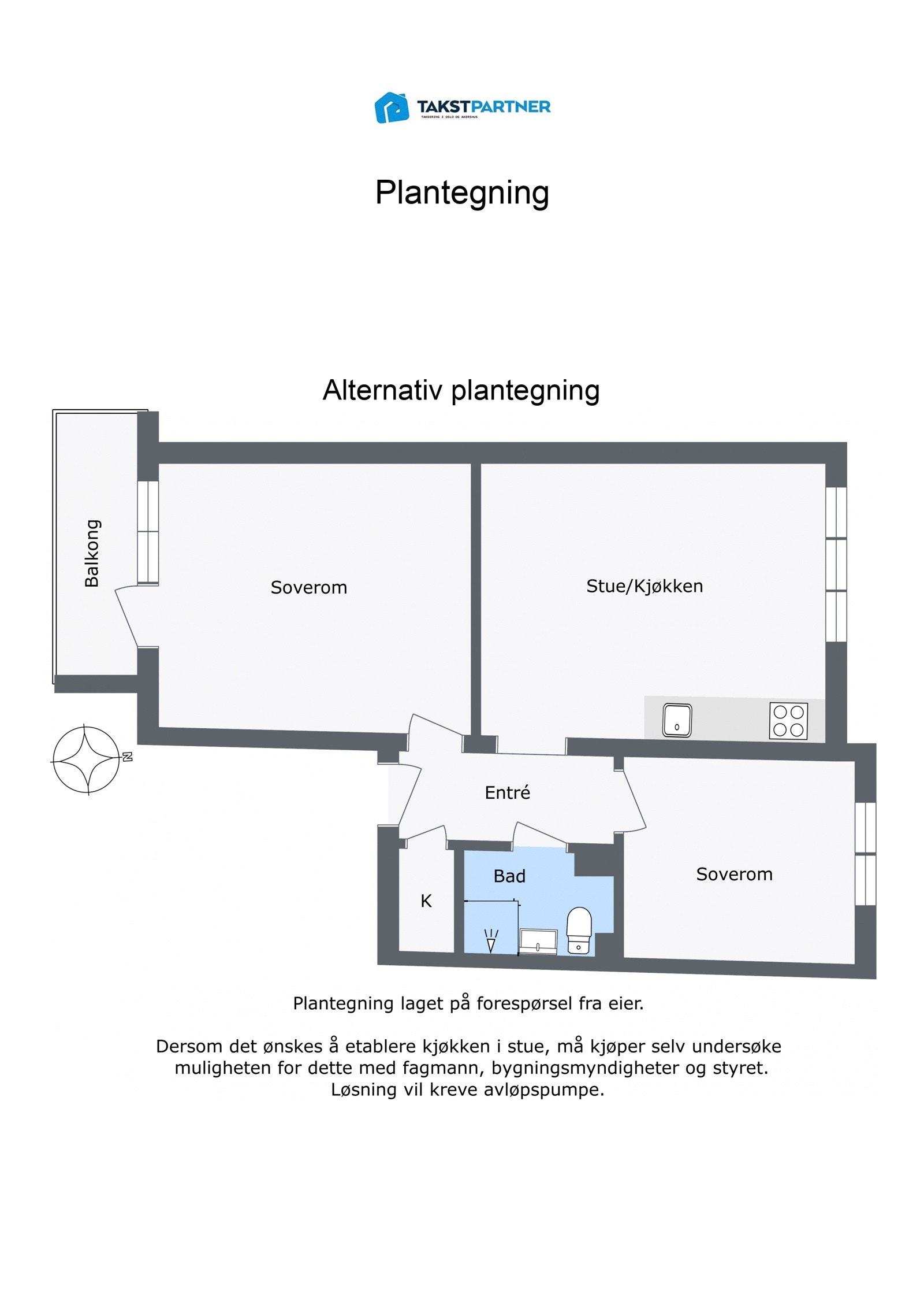 Alternativ plantegning. Galleribilde