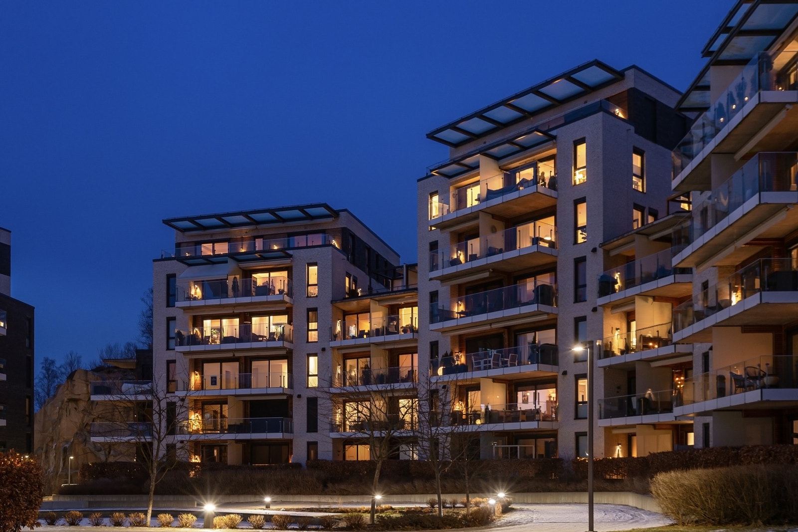 Leiligheten har beliggenhet i boligkomplekset Tindlund Park. Galleribilde