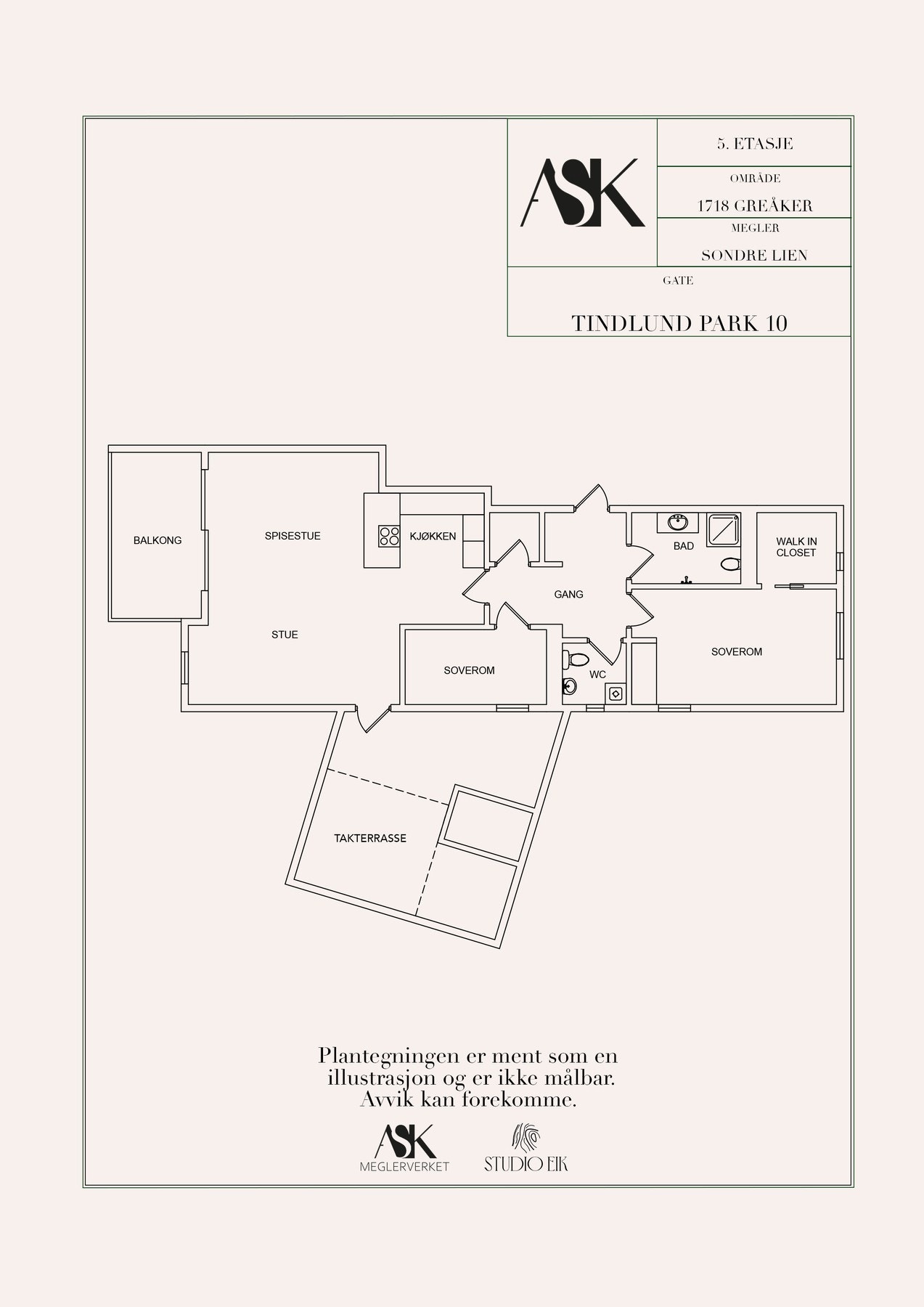 Plantegning 5. etasje. Galleribilde