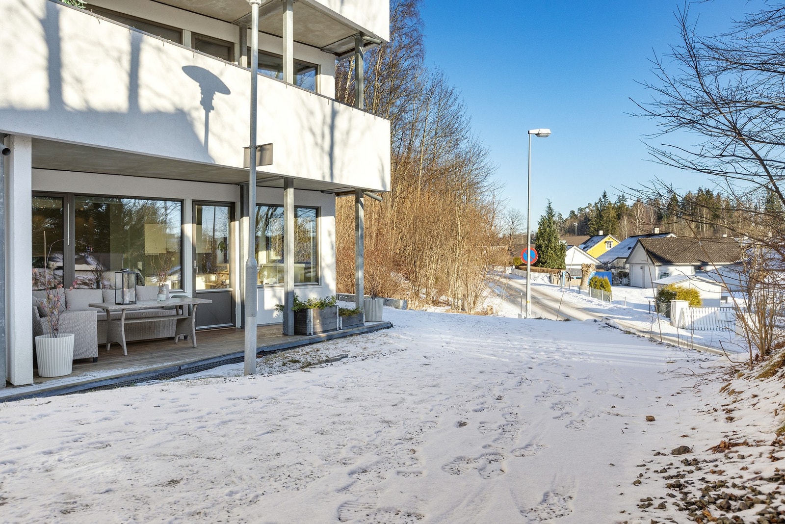 Markterrassen grenser over i fellesområde Galleribilde