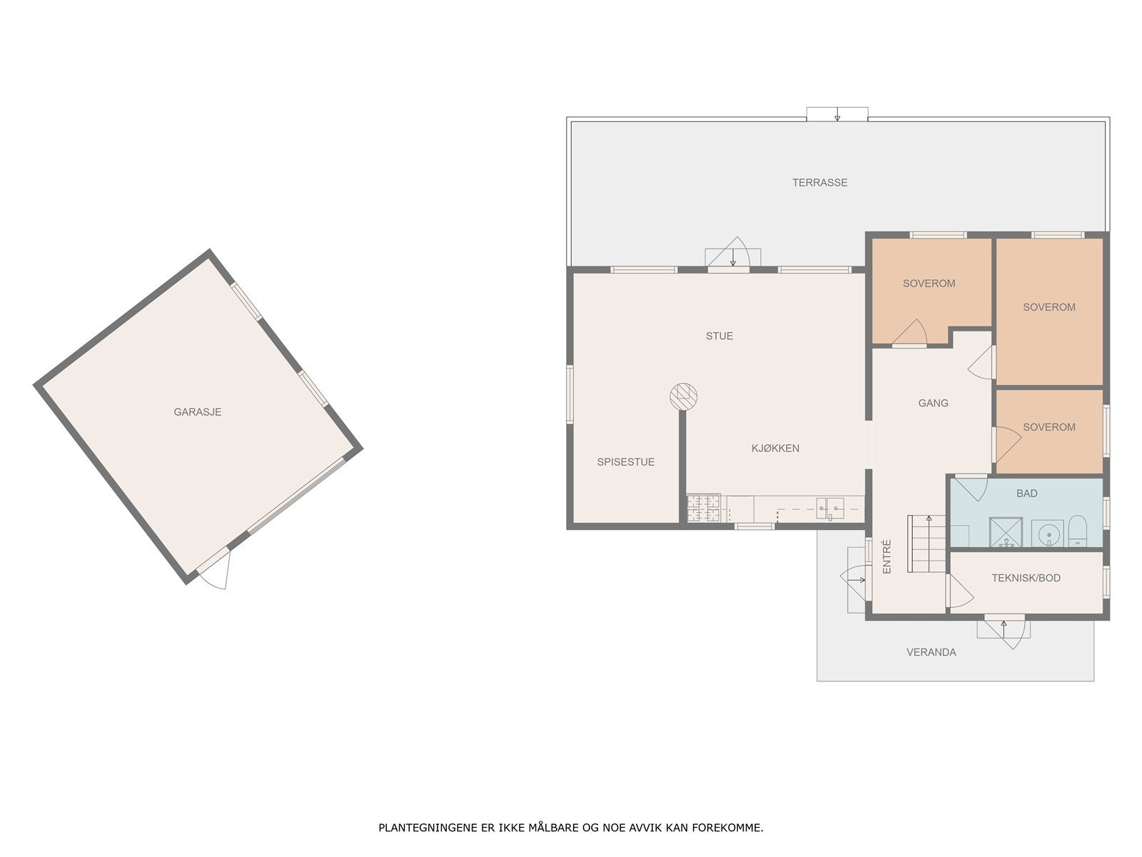 Plantegning 1. etg Galleribilde