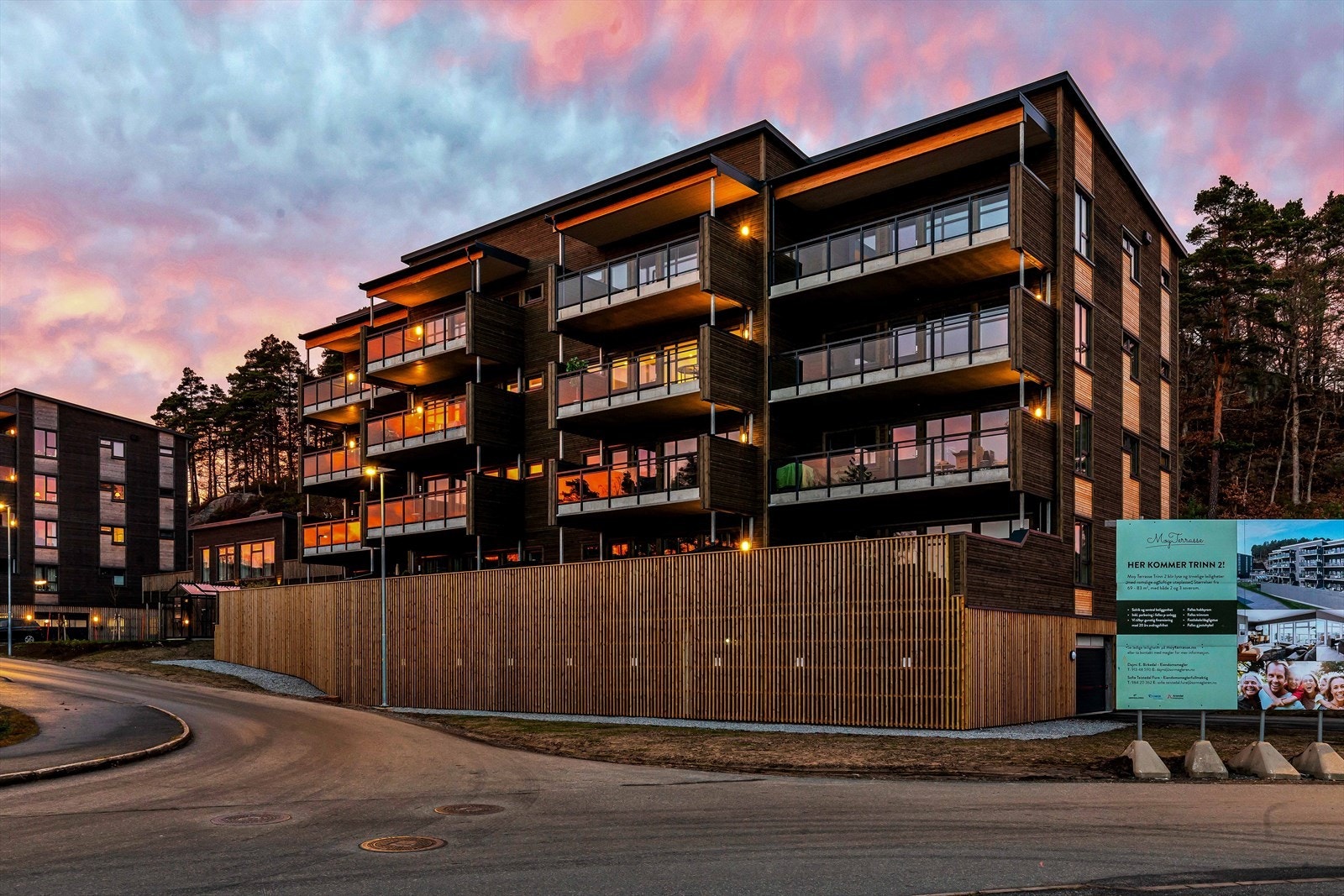 Fasade av leilighetsbygget Galleribilde