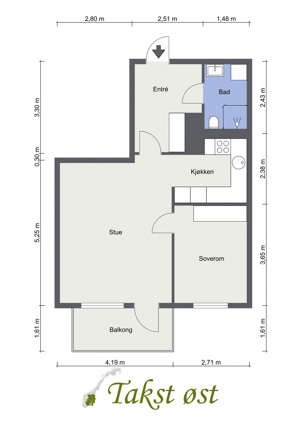 Plantegning Jens Bjelkes gate 10 A Galleribilde