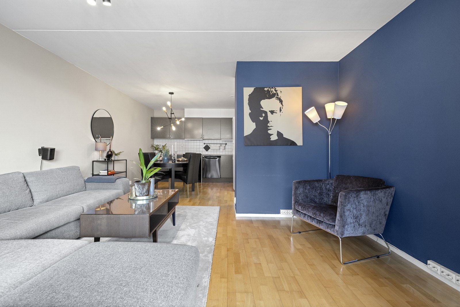 Stue og kjøkken. Galleribilde