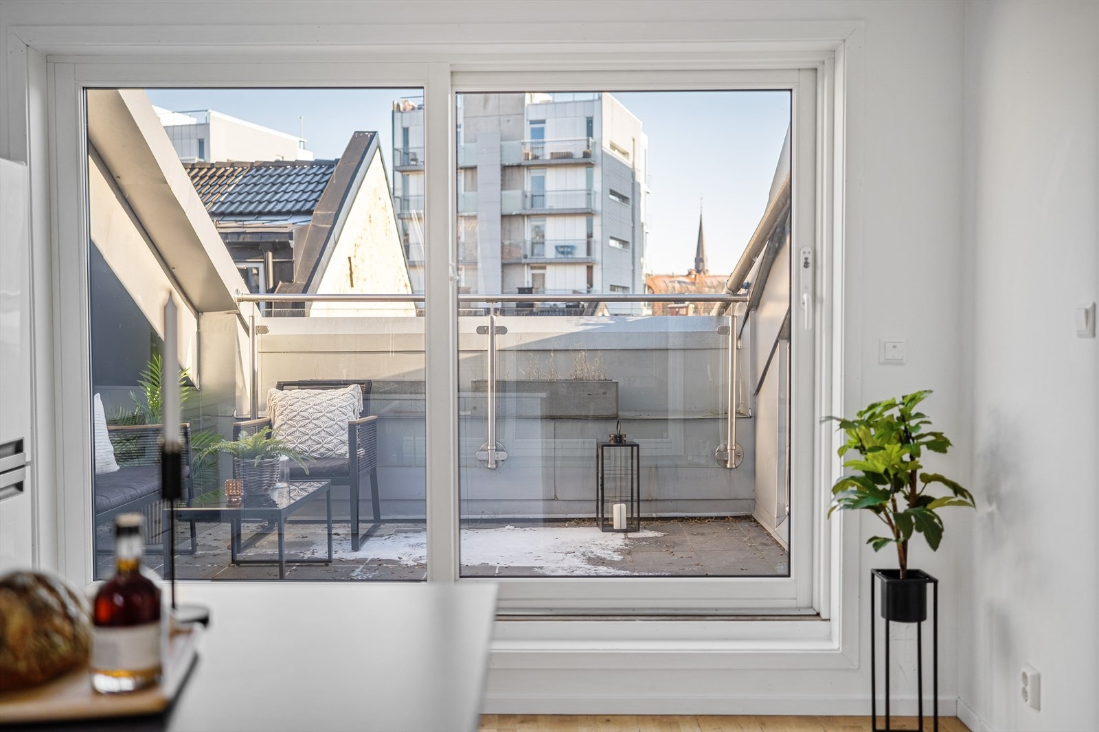 Takterrasse på ca. 7,7 kvm. Galleribilde