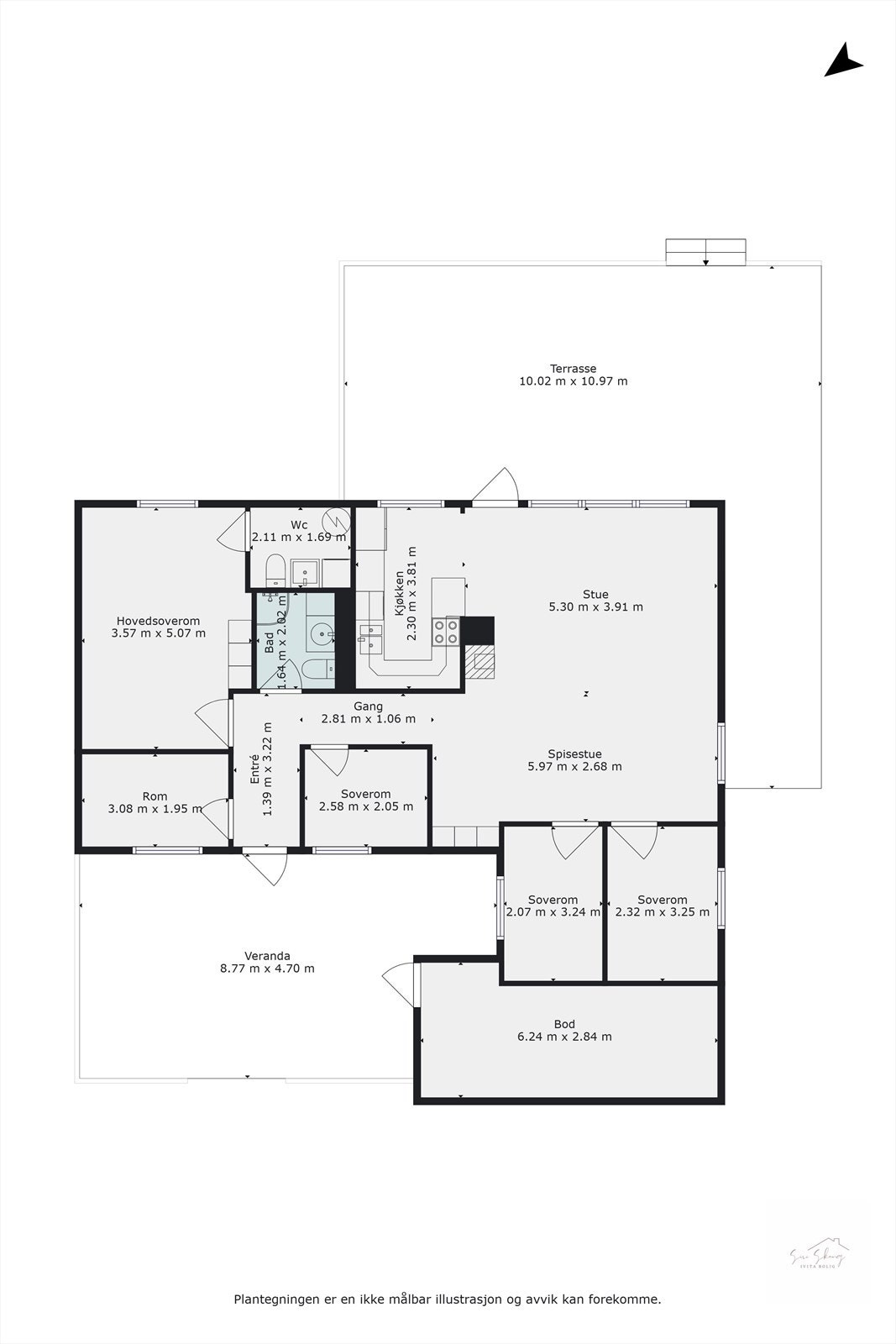 Plantegning i 2D. Galleribilde