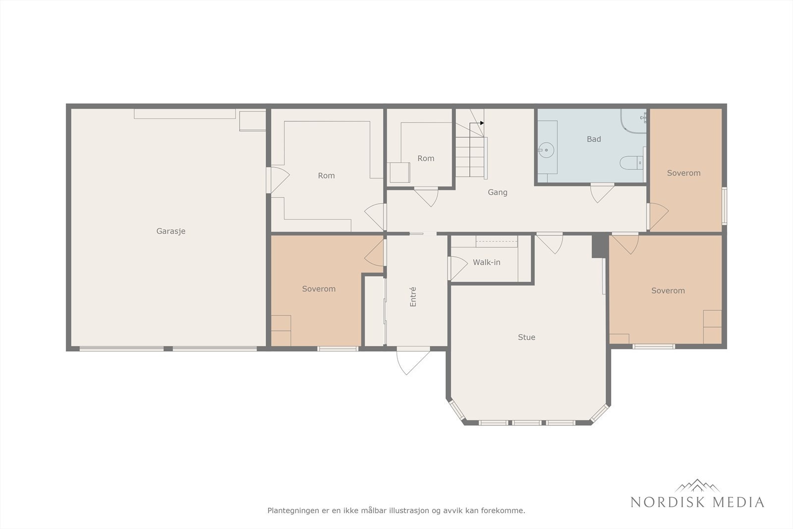 Plantegning 1. etasje Galleribilde